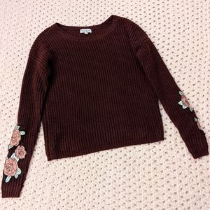 Floral Applique Knit Sweater 💗